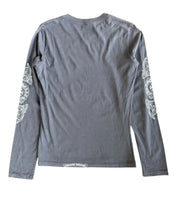 Chrome Hearts Vintage Horseshoe Floral Sleeve L/S T-Shirt Grey