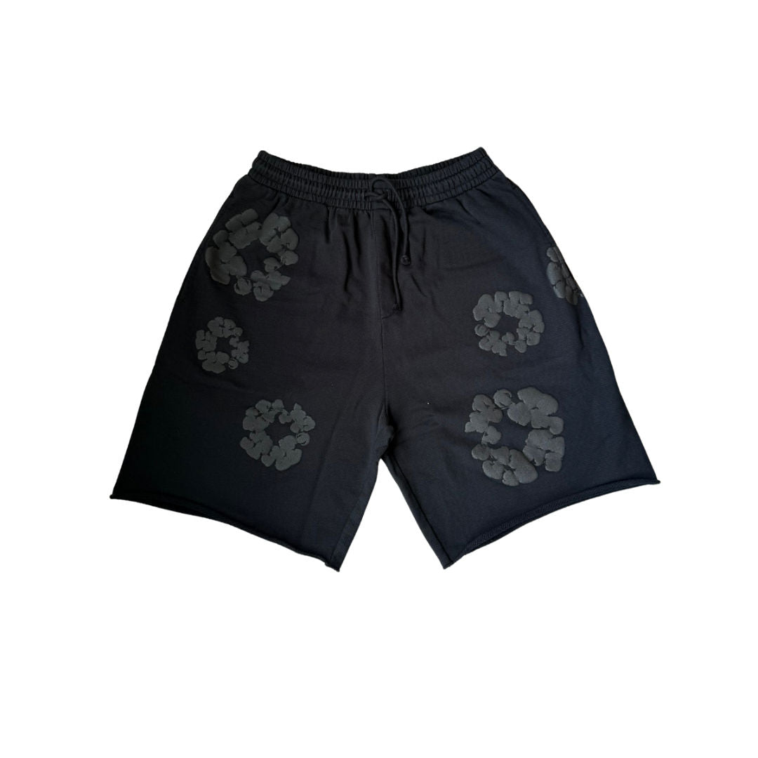 Denim Tears The Cotton Wreath Shorts Monochrome Black