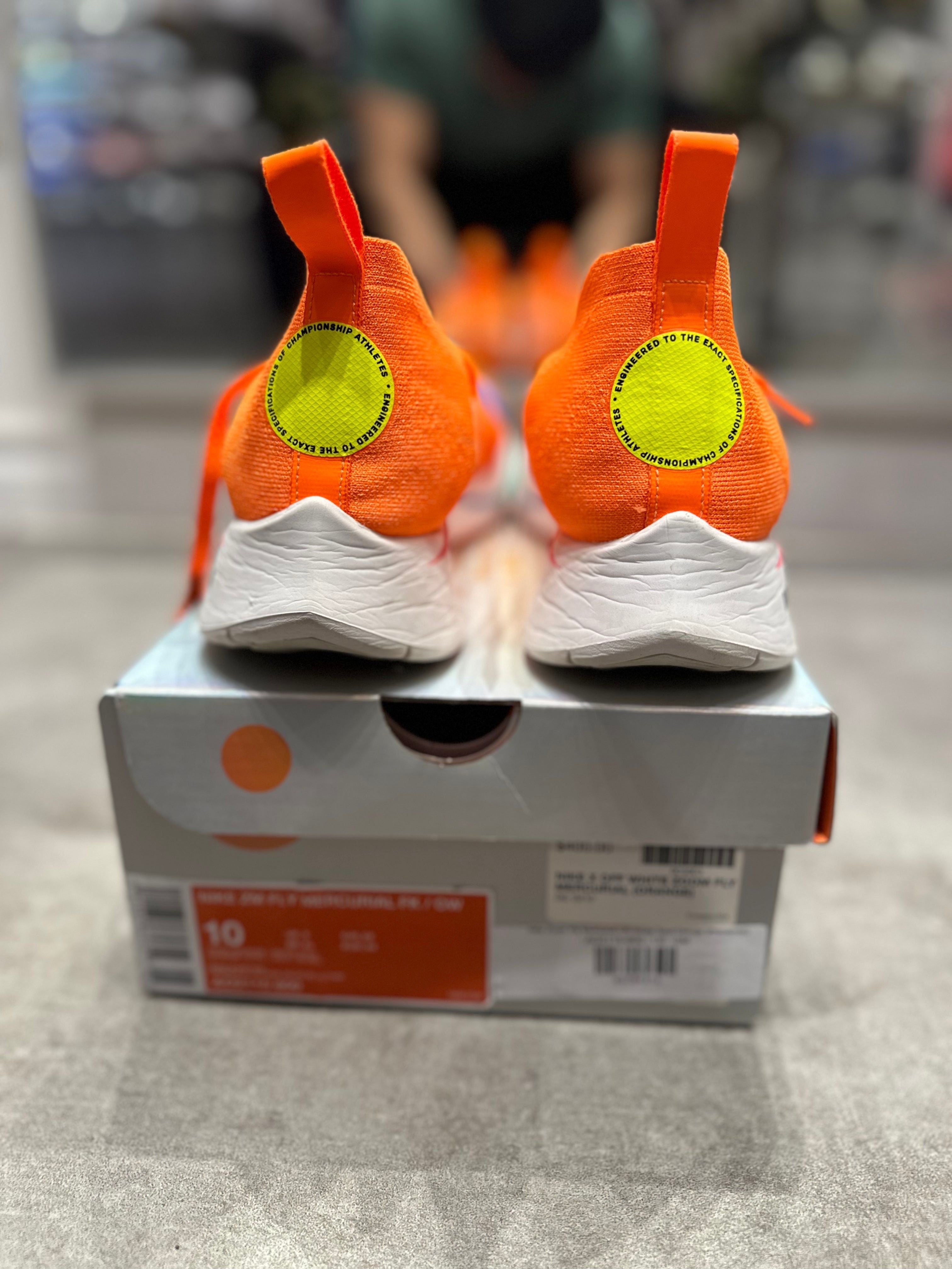 Nike Zoom Fly Mercurial Off-White Total Orange - Pre-Owned Size 10