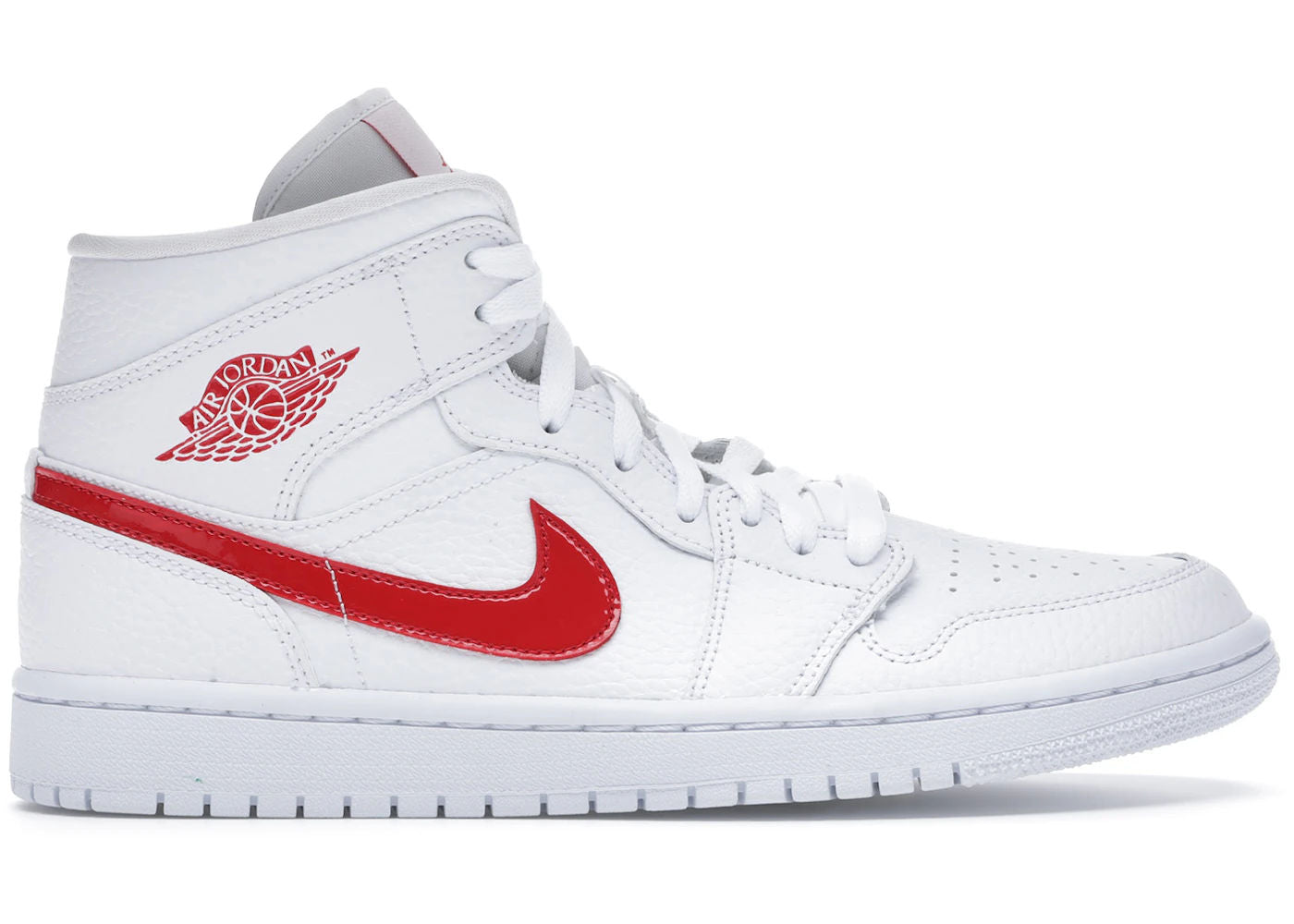 Jordan 1 Mid White University Red (W)