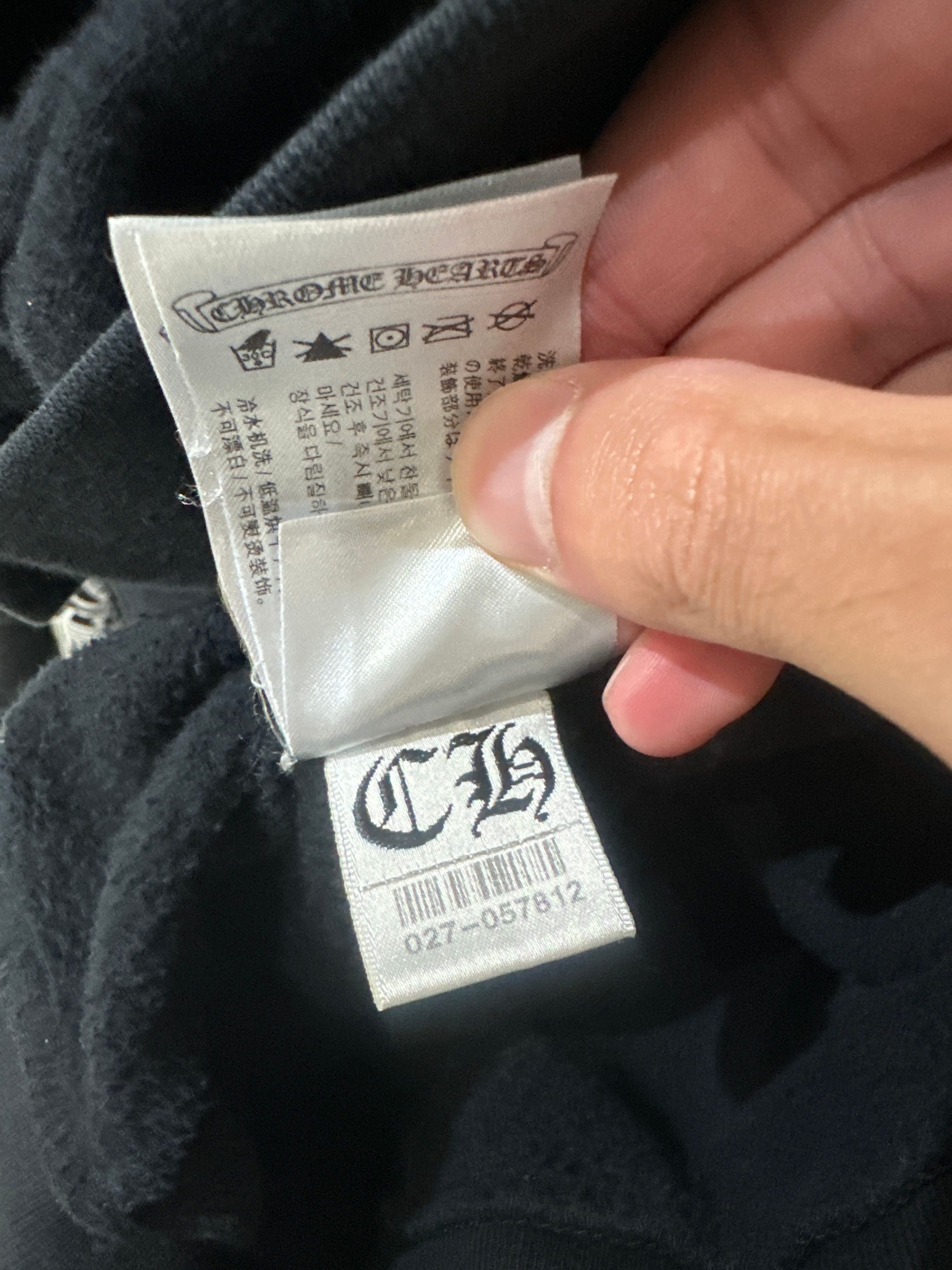 Chrome Hearts Floral Horseshoe Logo Zip-Up Hoodie Black - Pre-Owned Size L