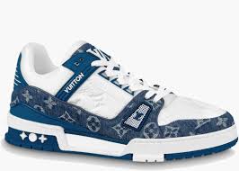 Louis Vuitton LV Trainer Monogram Denim White Blue
