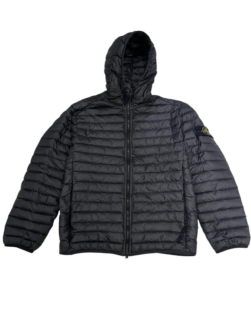 Stone Island 40324 Loom Woven Chambers R-Nylon Down-TC_Packable Jacket Black - Pre-Owned Size M