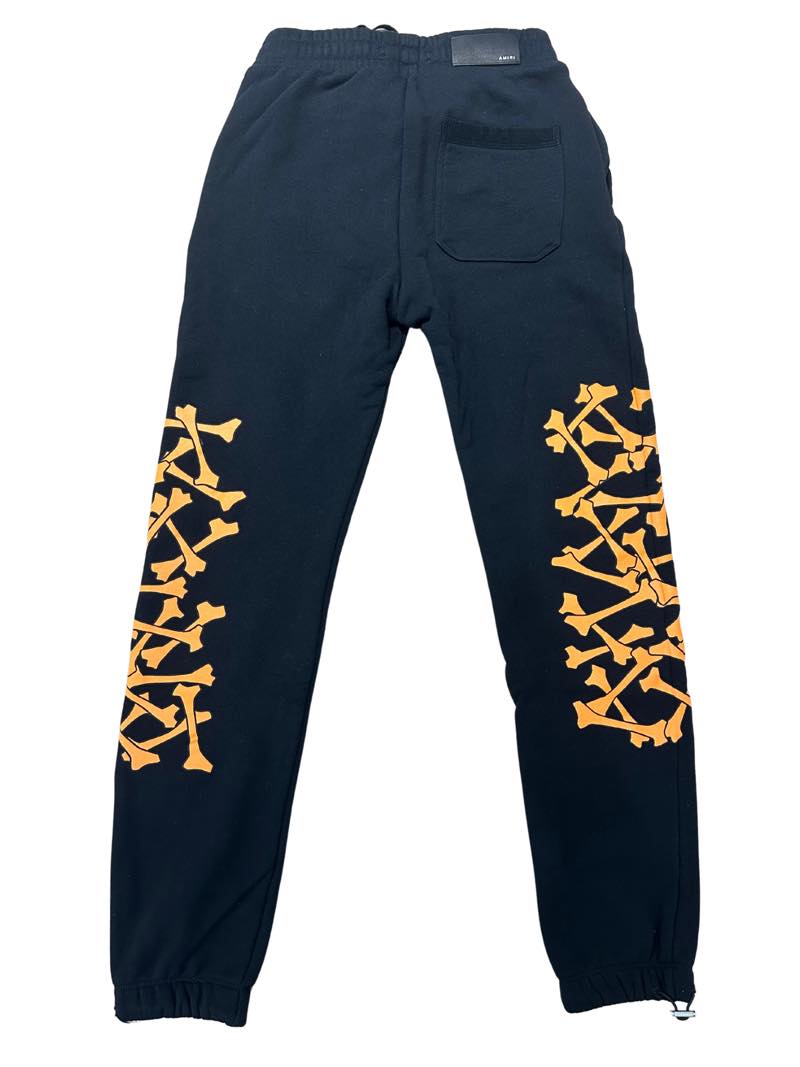 Amiri New Bones Sweatpants Black Orange - Pre-Owned Size S