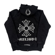 Chrome Hearts Malibu Exclusive Thermal Zip-Up Hoodie Black - Pre-Owned Size M