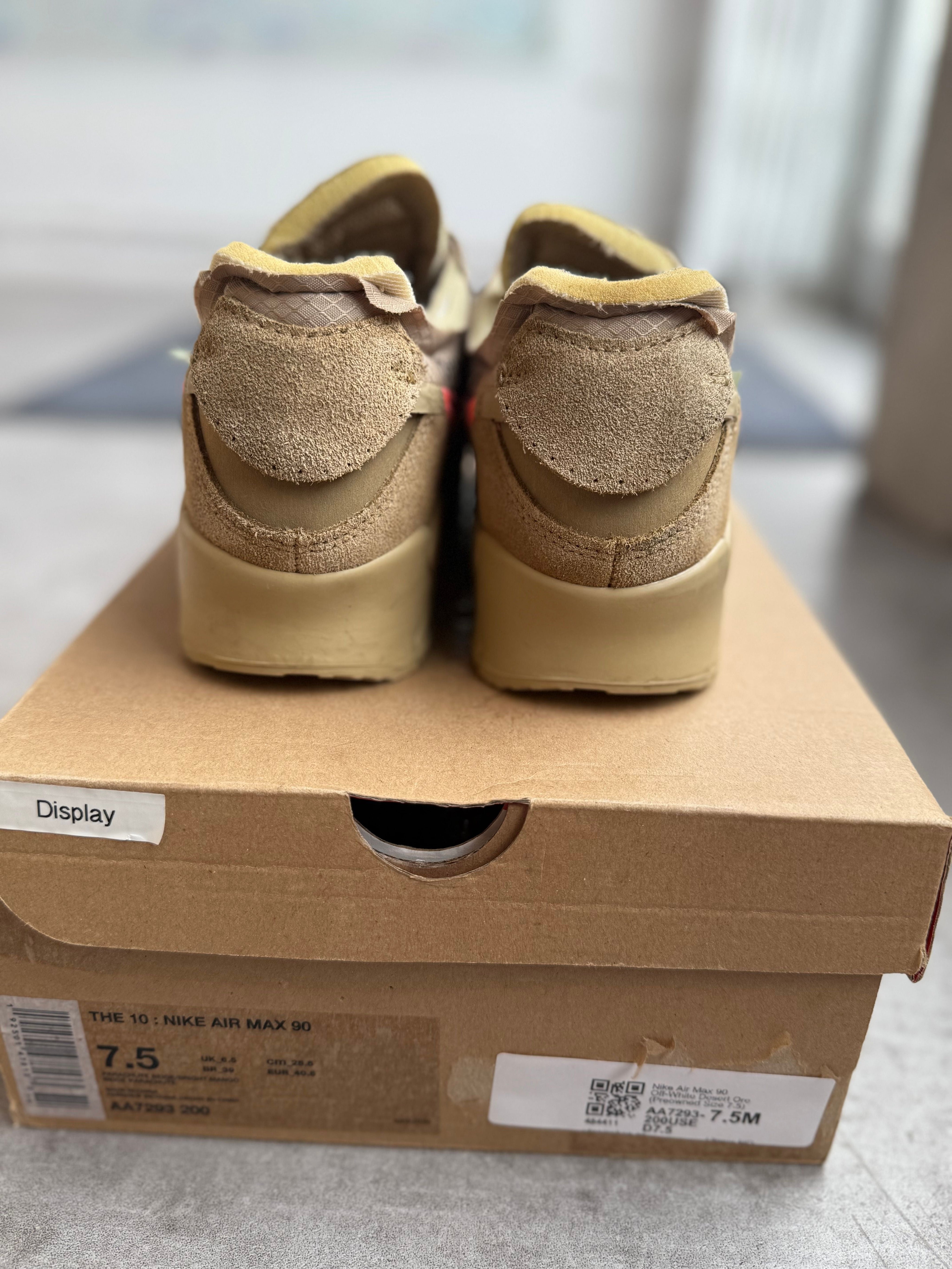 Nike Air Max 90 Off-White Desert Ore - Pre-Owned Size 7.5