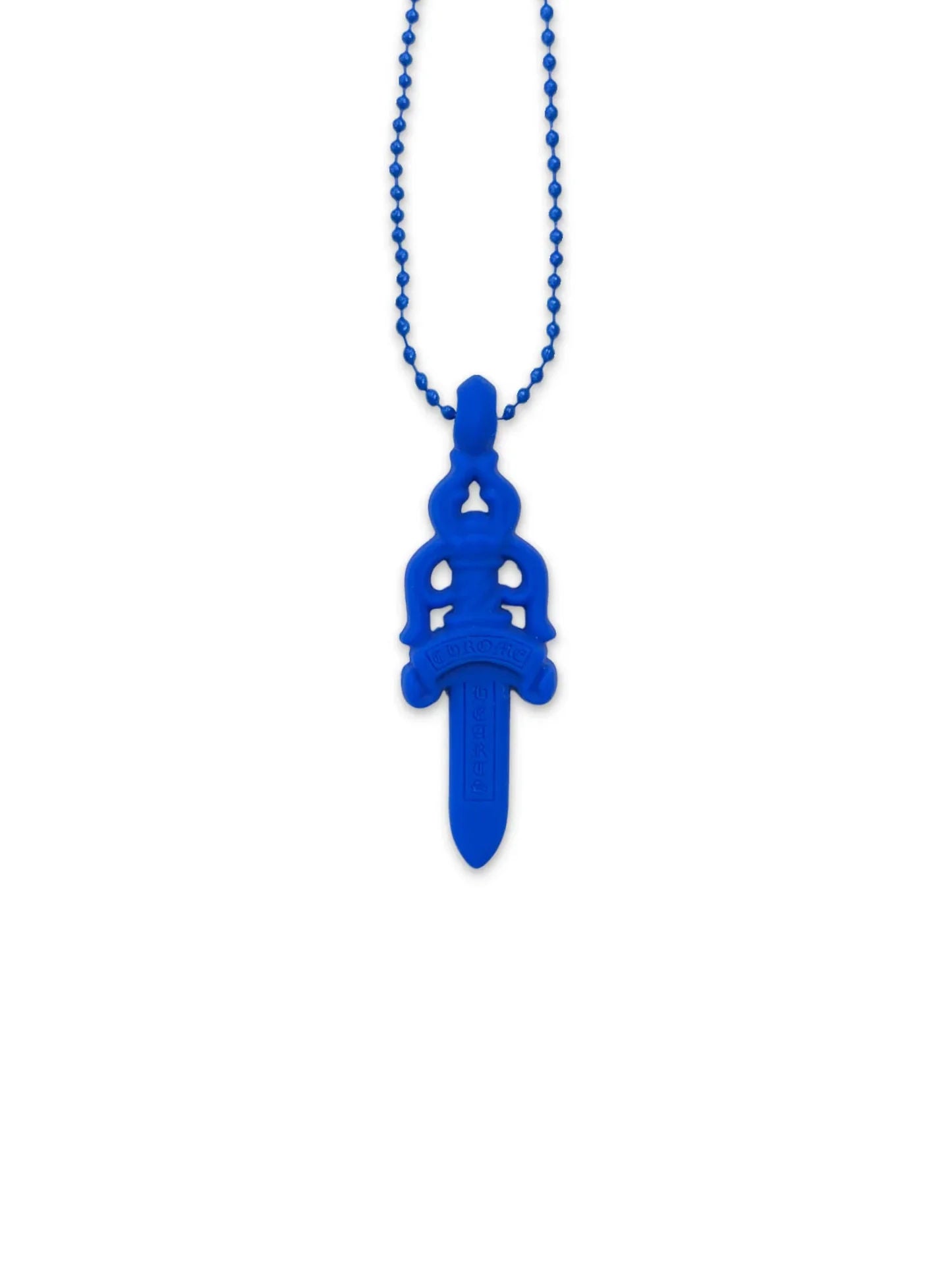 Chrome Hearts Silichrome Dagger Pendant Blue
