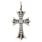 Chrome Hearts Pave Diamond Tiny Fat Pendant