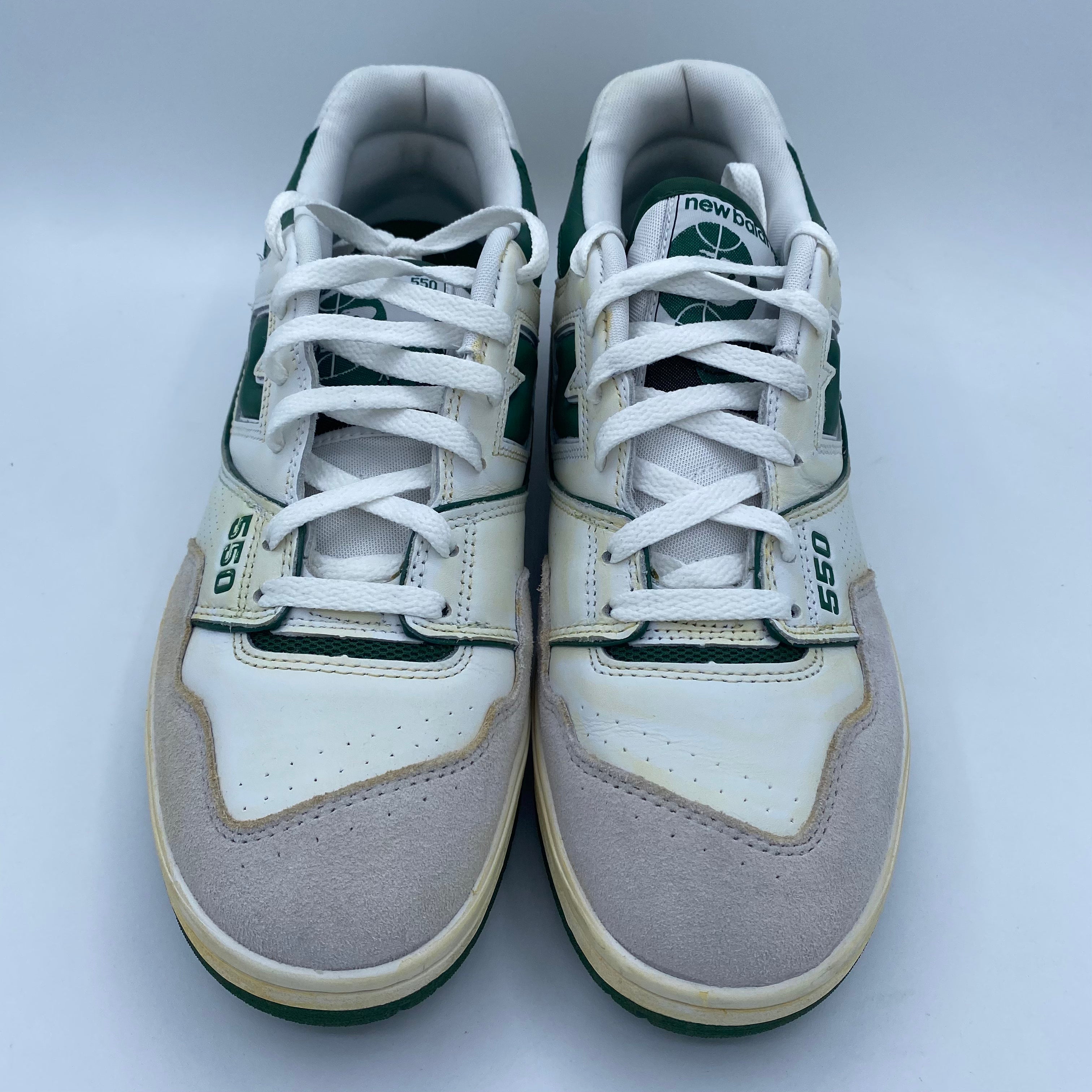 New Balance 550 White Green *Aged Custom* (Preowned)