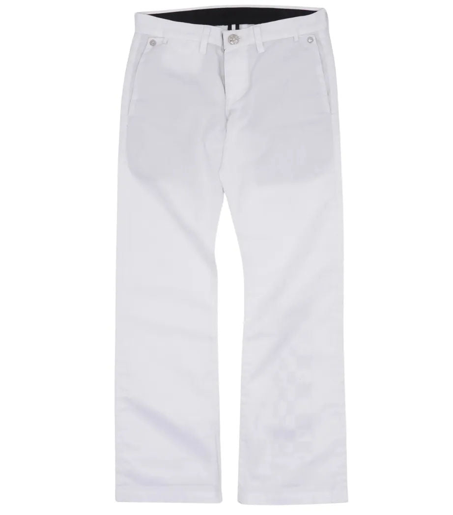 Chrome Hearts Matty Boy 99eyes Rhodium Chino Pants White