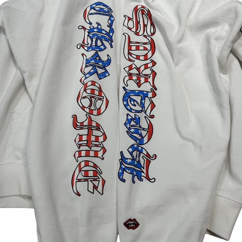 Chrome Hearts Matty Boy American Flag Hoodie White - Pre-Owned Size M