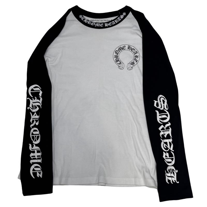 Chrome Hearts Baseball Horseshoe L/S T-Shirt - Lightly Pre-Owned Size XXL