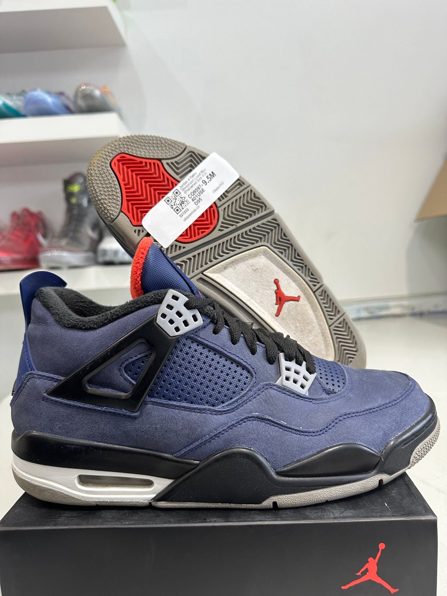 Jordan 4 Retro Winterized Loyal Blue - Pre-Owned Size 9.5