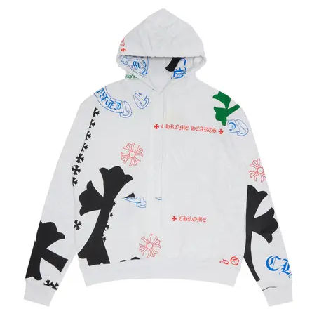 Chrome Hearts Stencil Hoodie White