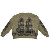 Who Decides War Cathedral Crewneck Olive - Worn Once Size M