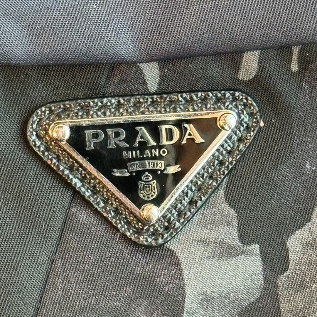 Prada Tessuto Nylon Saffiano Patch Camouflage Pouch - Pre-Owned