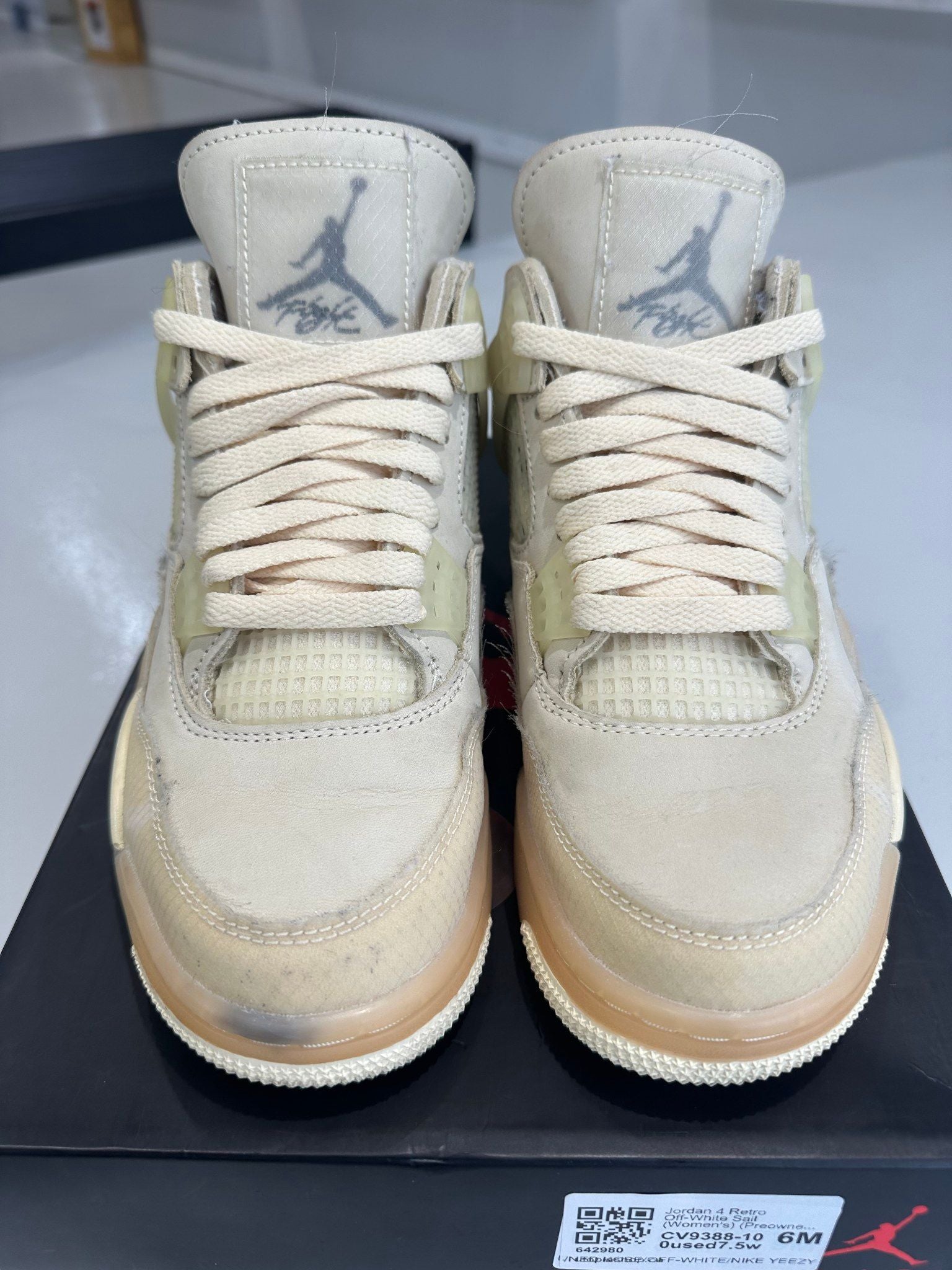 Jordan 4 Retro Off-White Sail (Women's) - Pre-Owned Size 7.5W