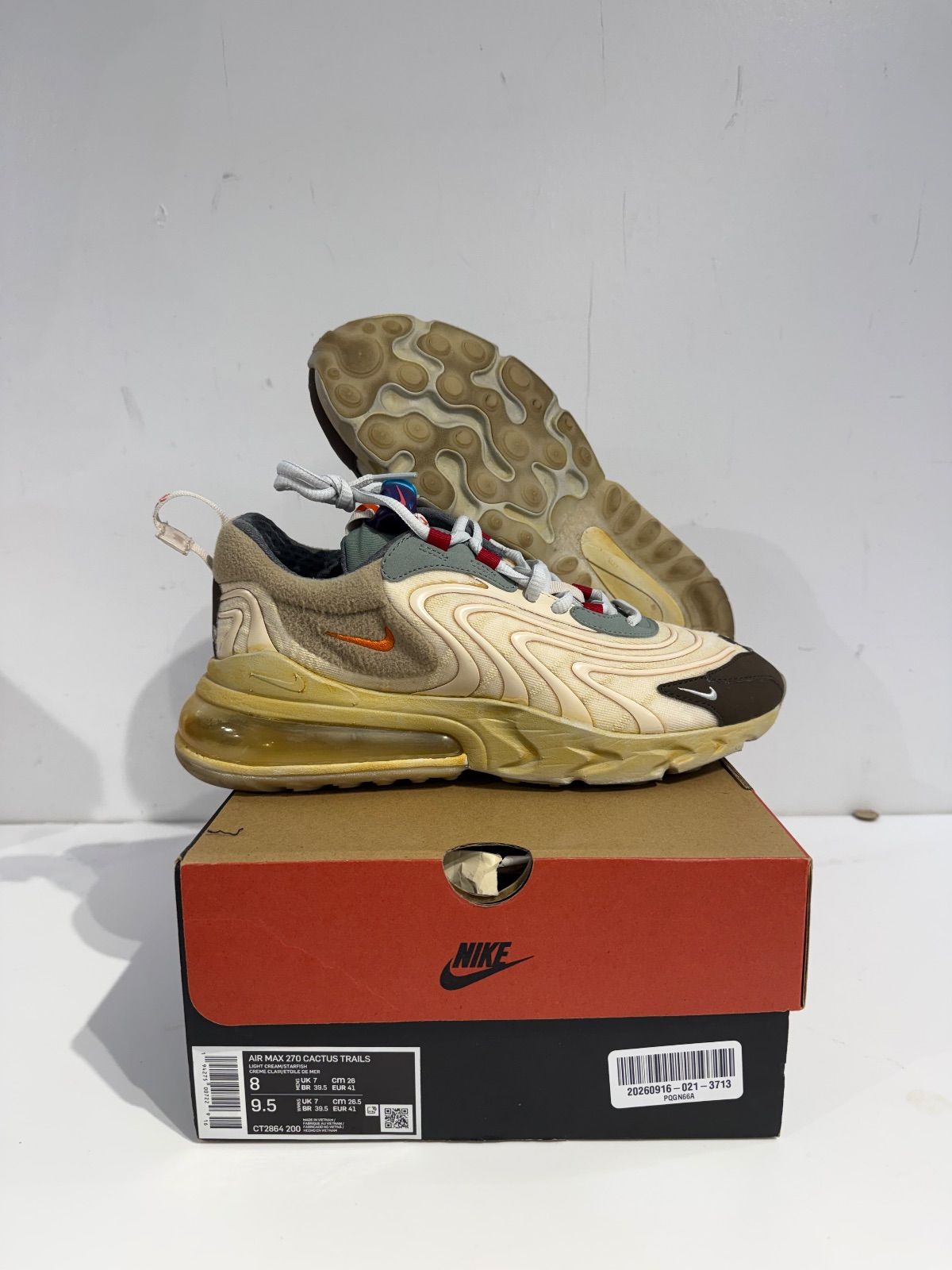 Nike Air Max 270 React ENG Travis Scott Cactus Trails - Pre-Owned Size 8M