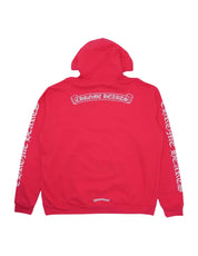 Chrome Hearts Scroll Logo Hoodie Red
