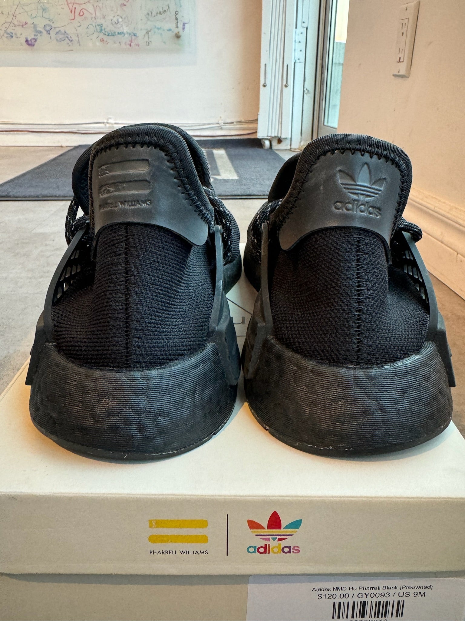 Adidas NMD Hu Pharrell Black - Pre-Owned Size 9
