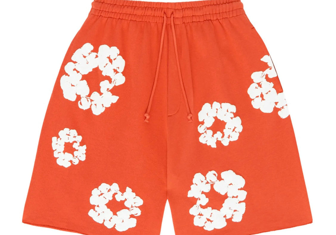 Denim Tears The Cotton Wreath Shorts Orange