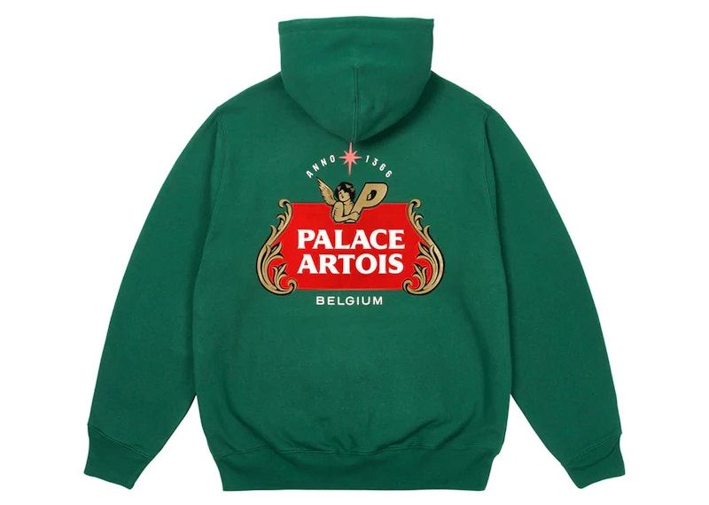 Palace x Stella Artois Hoodie Bottle Green