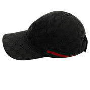 Gucci Original GG Canvas Baseball Hat with Web Black - Pre-Owned