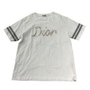 Dior Relaxed Fit Ribbon Logo T-Shirt White (Preowned Size XL) - Pre-Owned