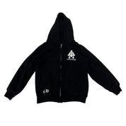 Chrome Hearts Triple Cross Cemetery Spine Thermal Zip-Up Hoodie Black - Lightly Used Size M