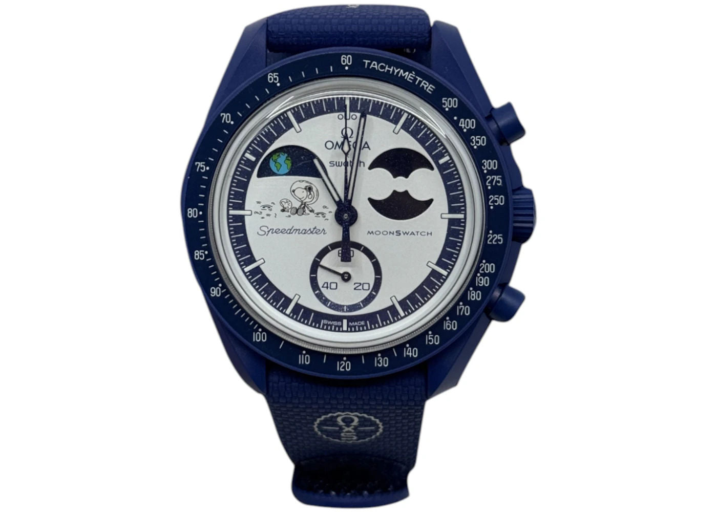 Swatch x Omega Bioceramic Moonswatch Mission To Earthphase Moonshine Gold Snoopy SO33N701L