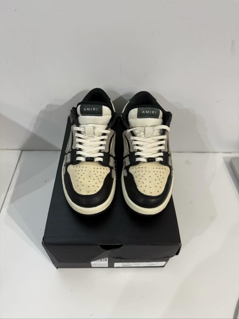 AMIRI Skel Top Low White Black White - Pre-Owned Size 40/ US 8