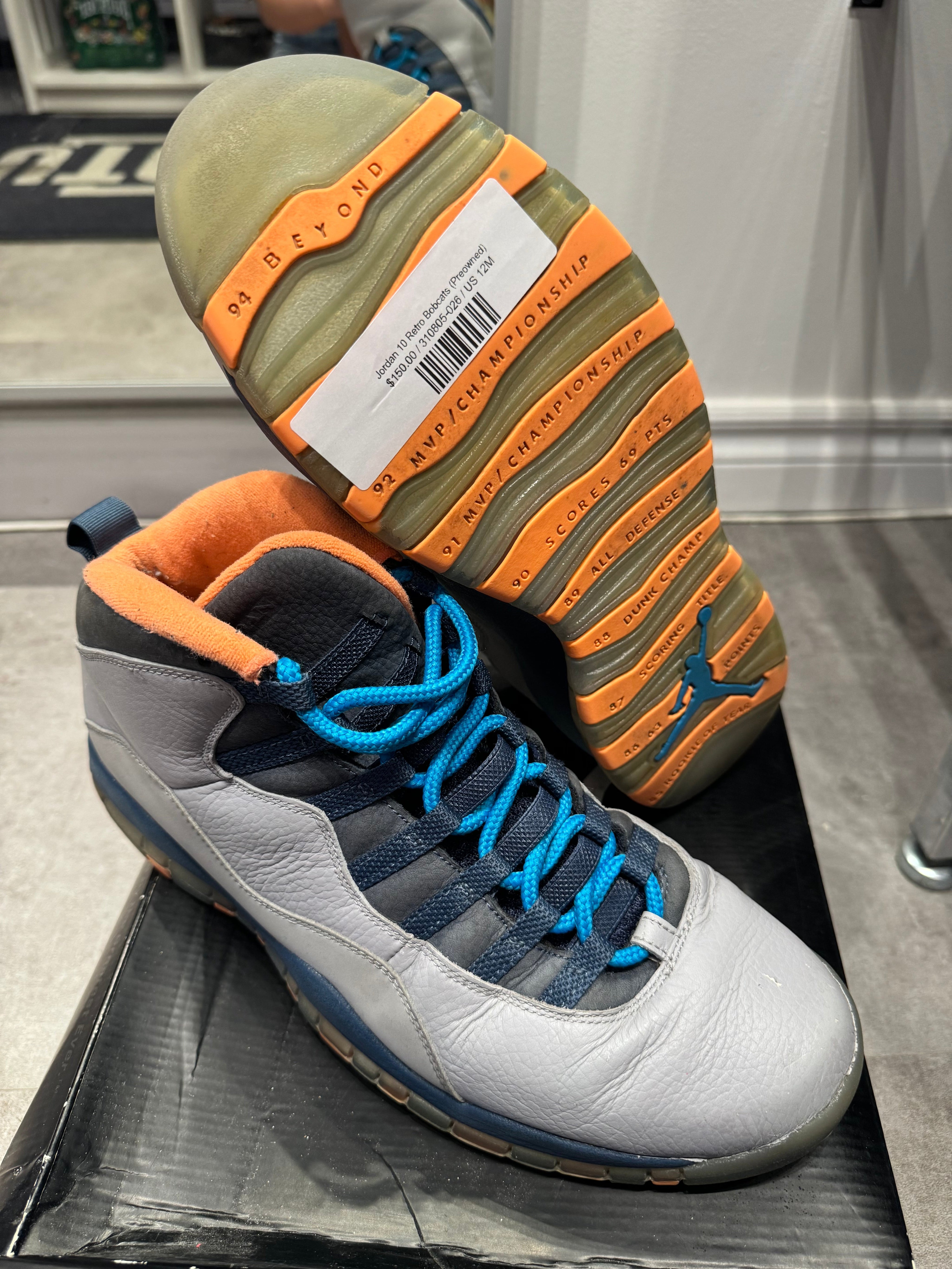 Jordan 10 Retro Bobcats (Preowned Size 12)