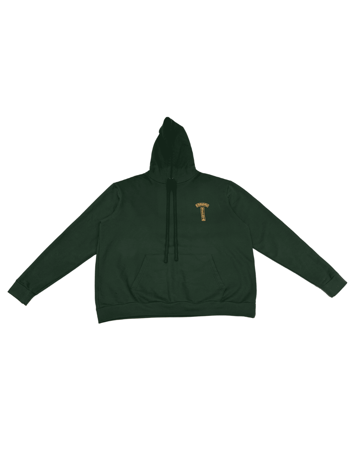 Chrome Hearts Military Green Orange Shoulder Logo Hoodie - Pre-Owned Size XL