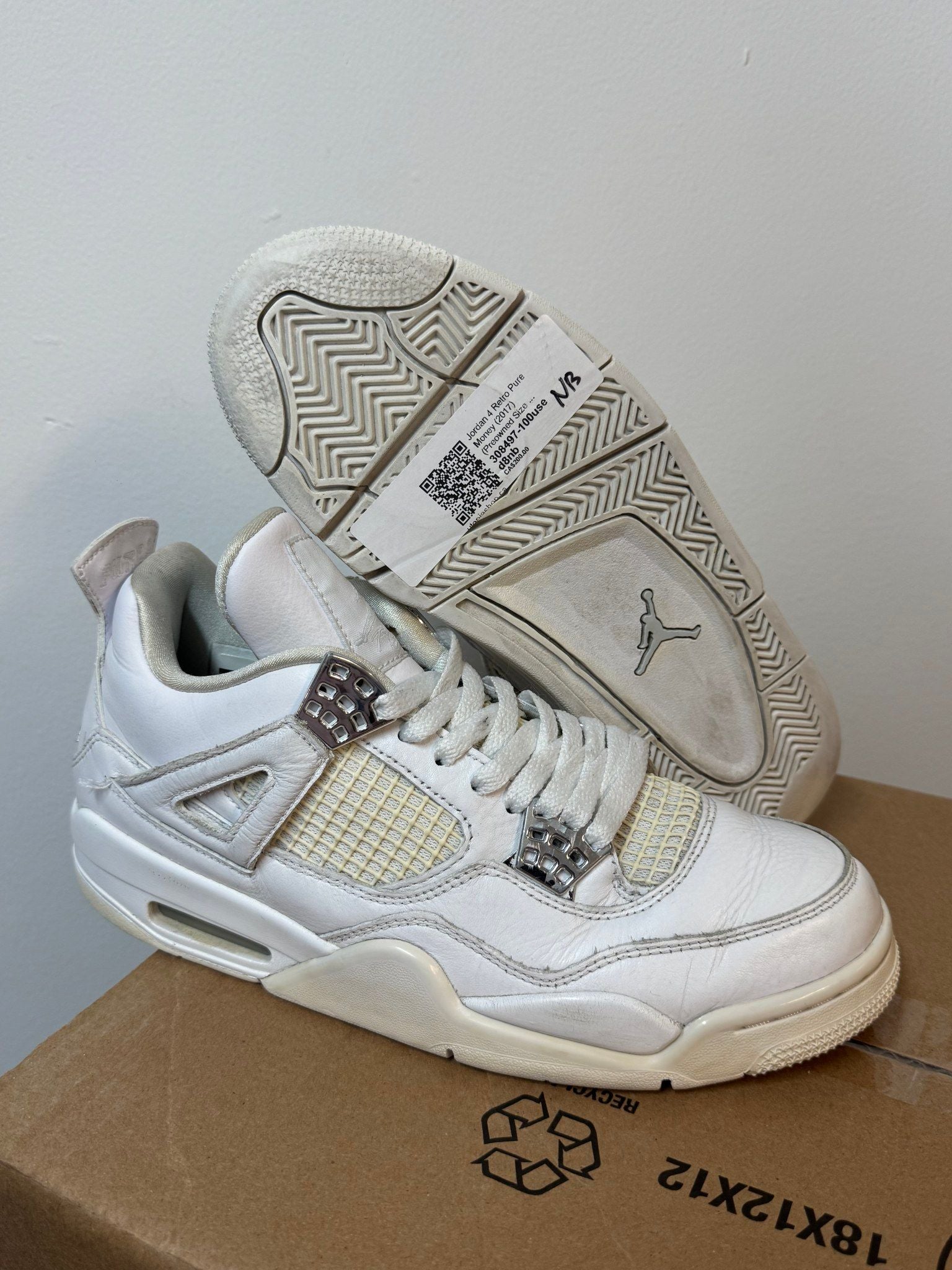 Jordan 4 Retro Pure Money (2017) - Pre-Owned Size 8 (No original box)