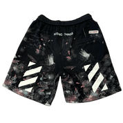 Off-White Seeing Things Galaxy Diagonal Shorts Black - Pre-Owned Size XL