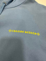 Chrome Hearts Miami Exclusive Yellow Triple Sword Horseshoe Pullover Hoodie Baby Blue - Pre-Owned Size M