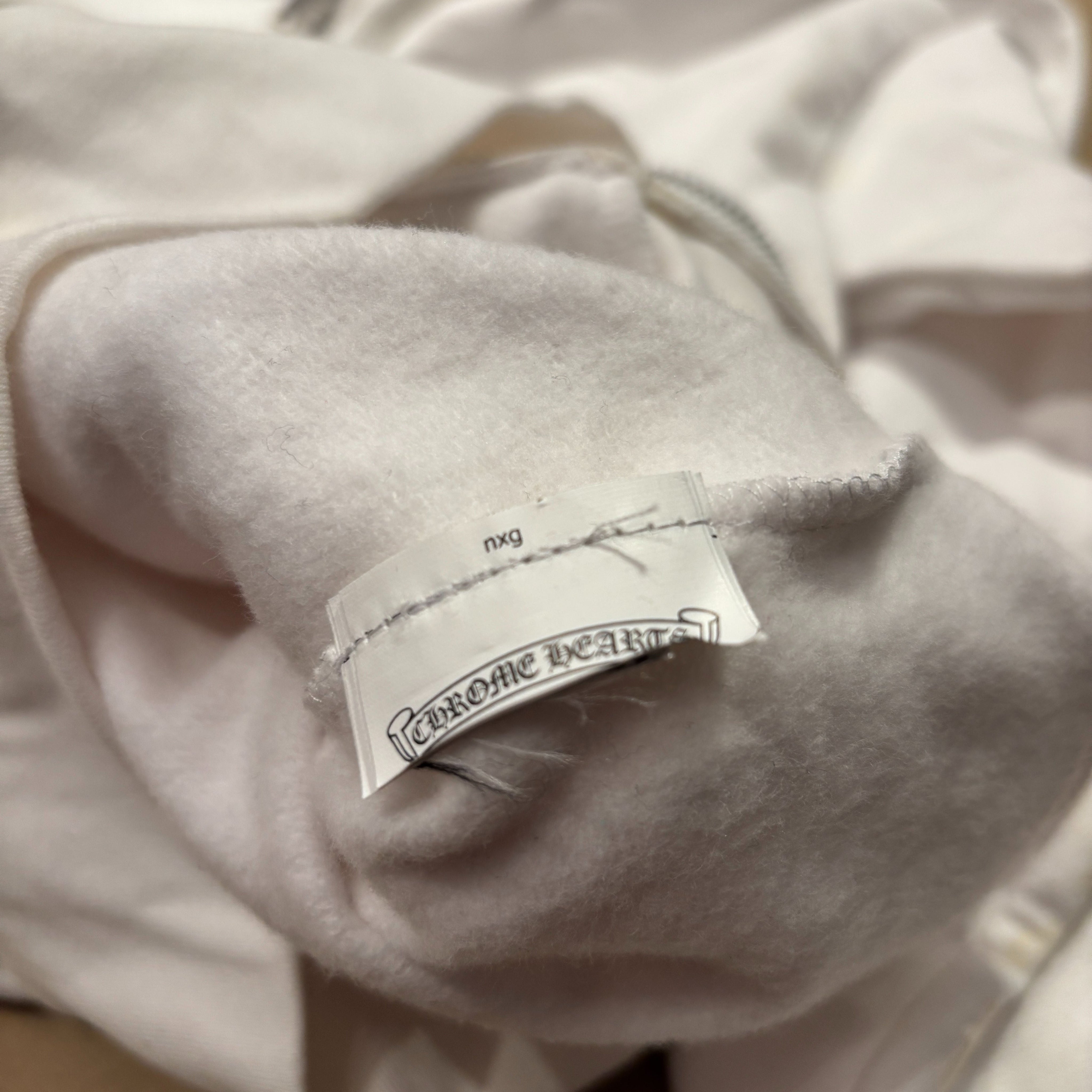 Chrome Hearts Employee Sale Blank Zip-Up Hoodie White (Preowned Size XS #2) - Pre-Owned