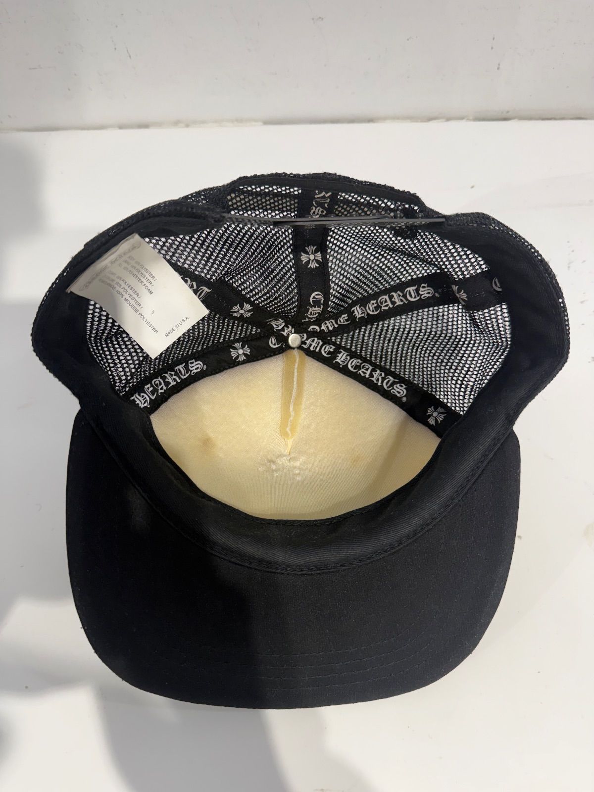 Chrome Hearts Cross Patch Hat Black White - Pre-Owned OS
