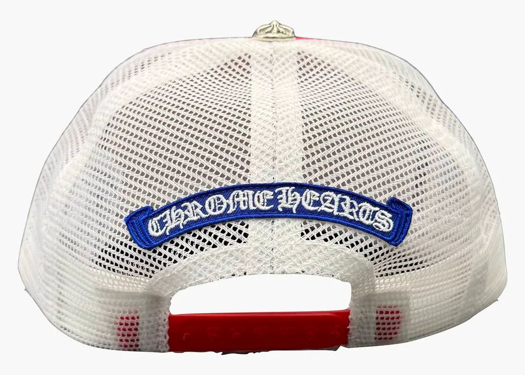Chrome Hearts King Taco 4th Of July Trucker Hat Red/White/Blue
