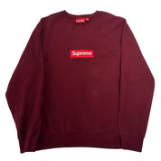 Supreme Box Logo Crewneck (FW22) Cardinal - Lightly Pre-Owned Size XL