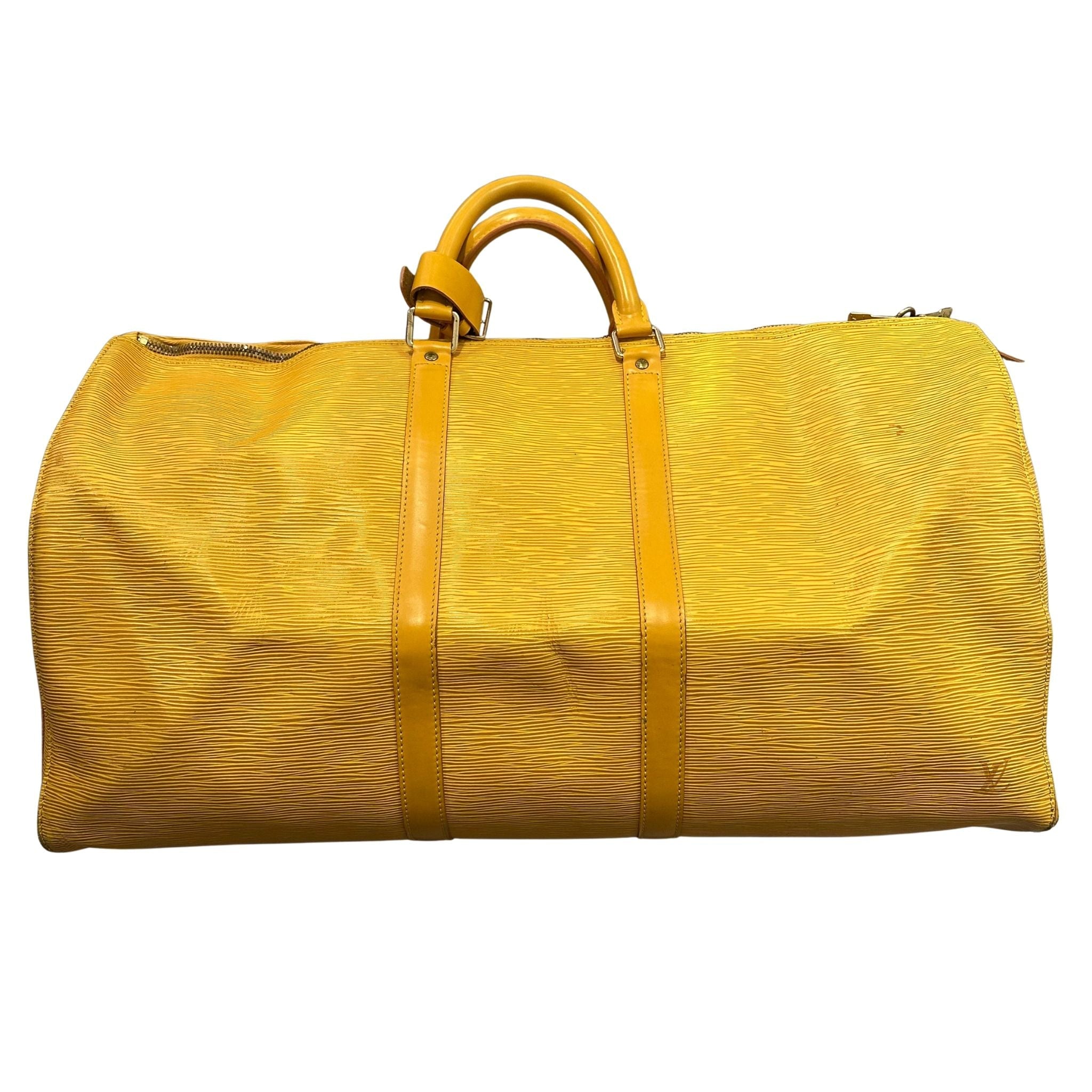 Louis Vuitton Keepall 55 Travel Bag Yellow Epi Leather - Pre-Owned