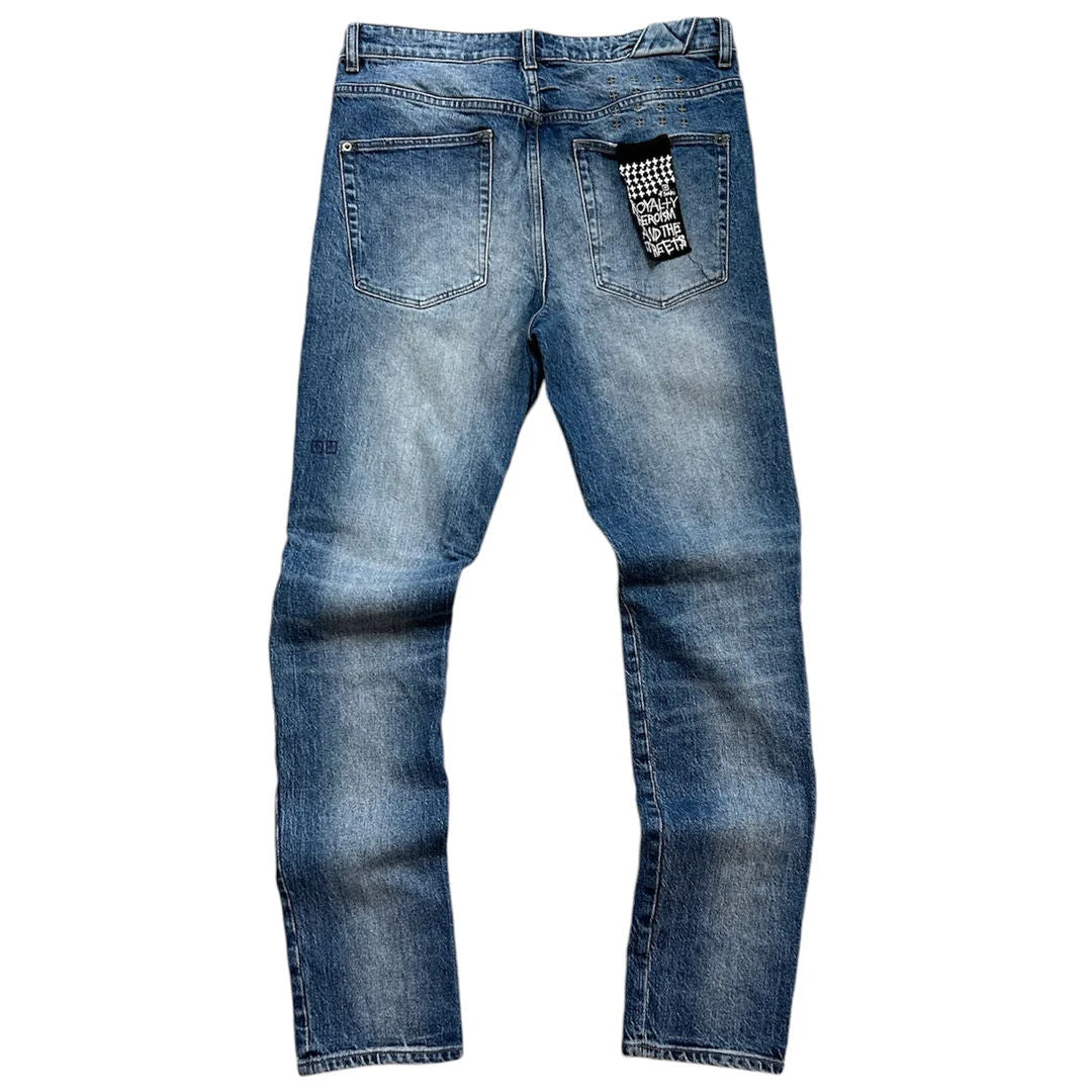 Ksubi Chitch Nostalgia Trashed Blue Denim Jeans (Preowned) - Pre-Owned
