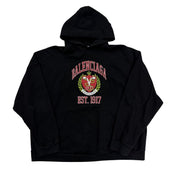 Balenciaga College Logo Hoodie Black - Lightly Used Size XL