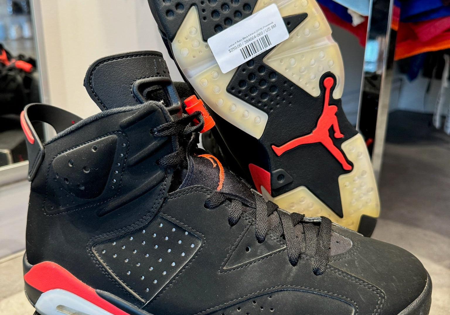 Jordan 6 Retro Black Infrared (2019) (Preowned Size 9)