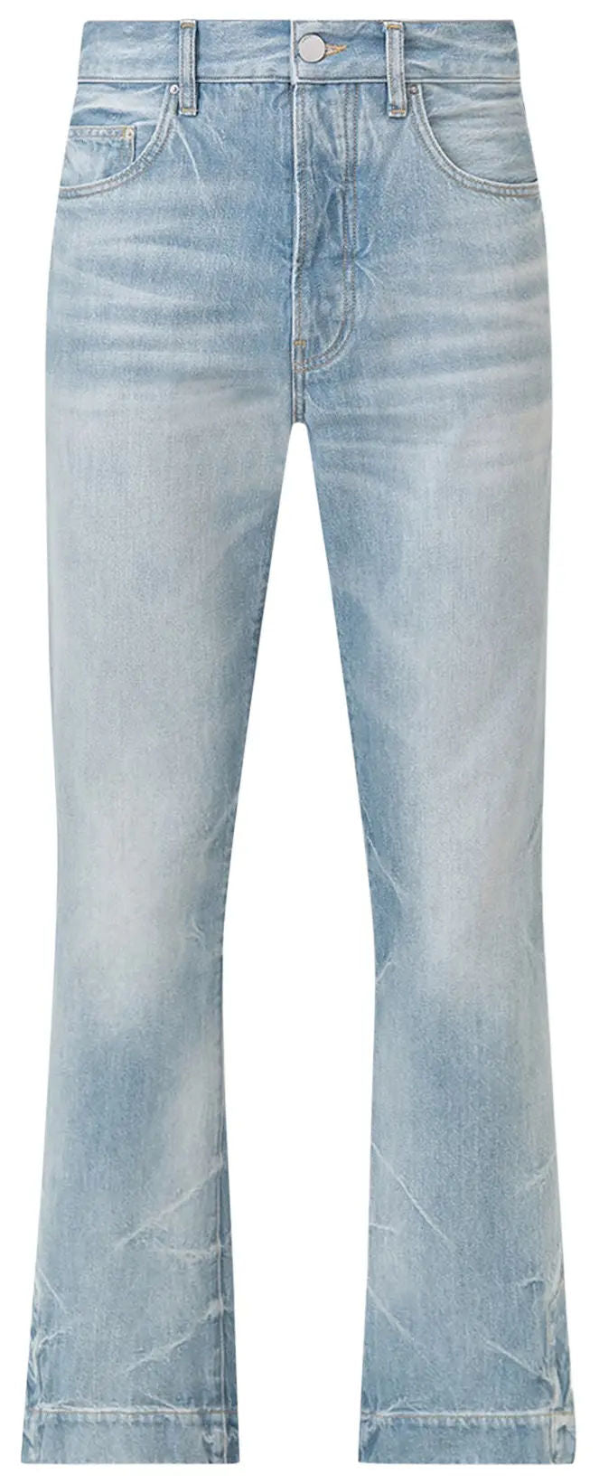 Amiri Straight Flare Jeans Faded Indigo