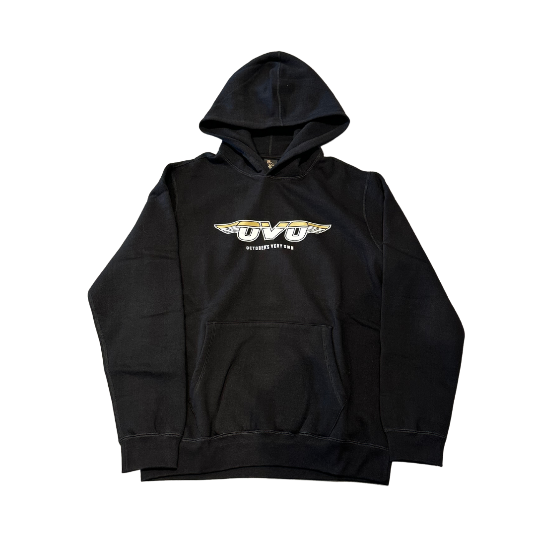 Ovo Blue White Wing Hoodie Black