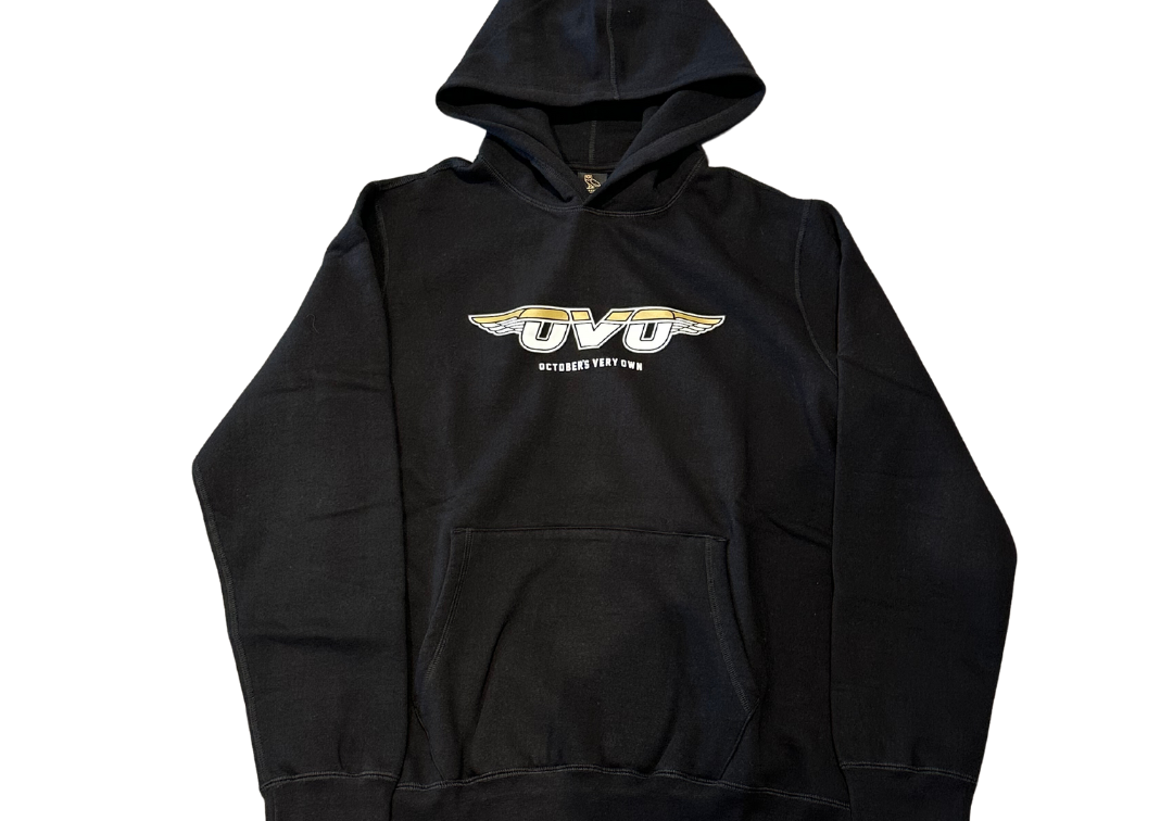 Ovo Blue White Wing Hoodie Black