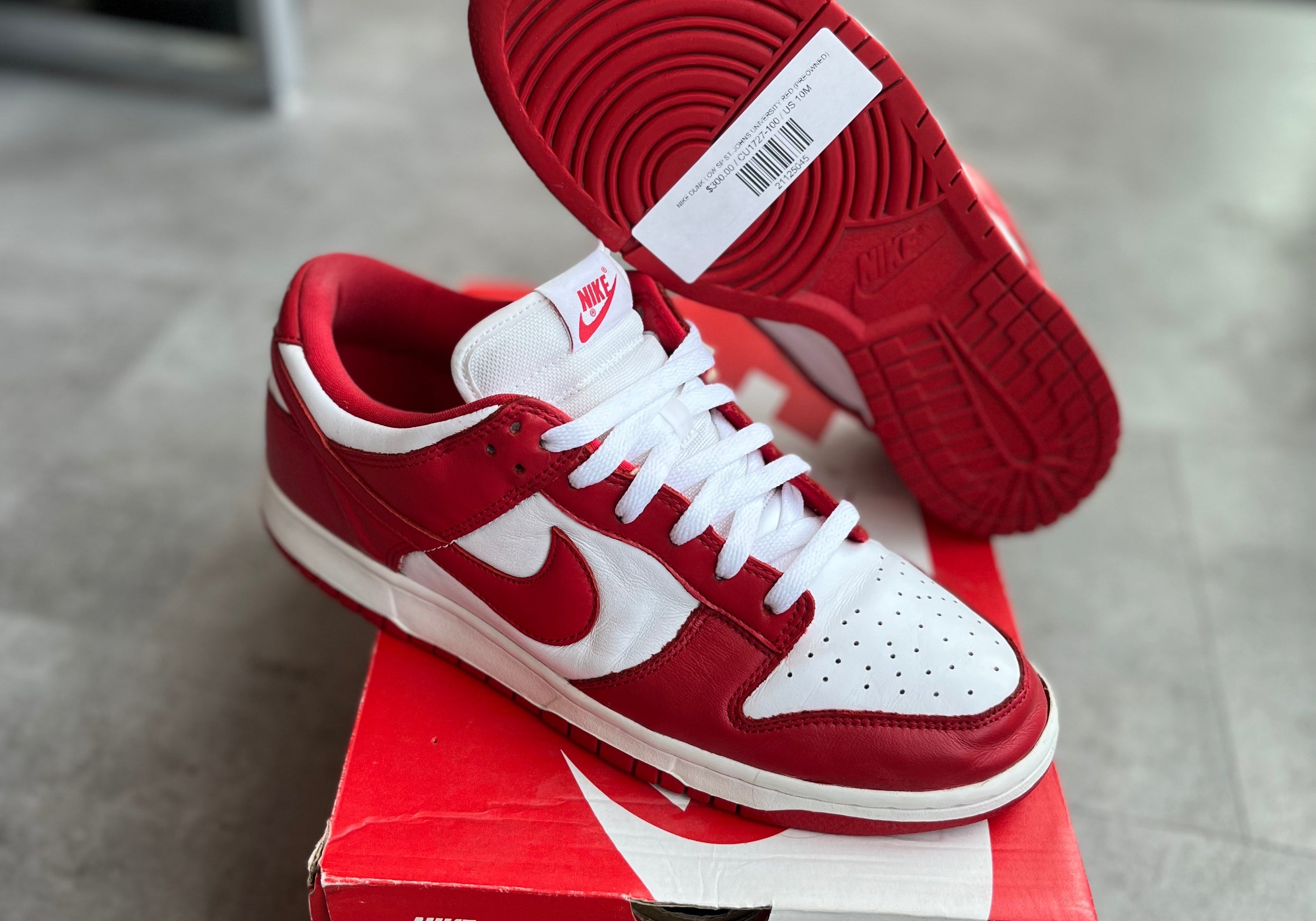 Nike Dunk Low SP St. Johns University Red (Preowned Size 10)