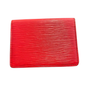 Louis Vuitton Epi Leather Bifold Passport Holder Red