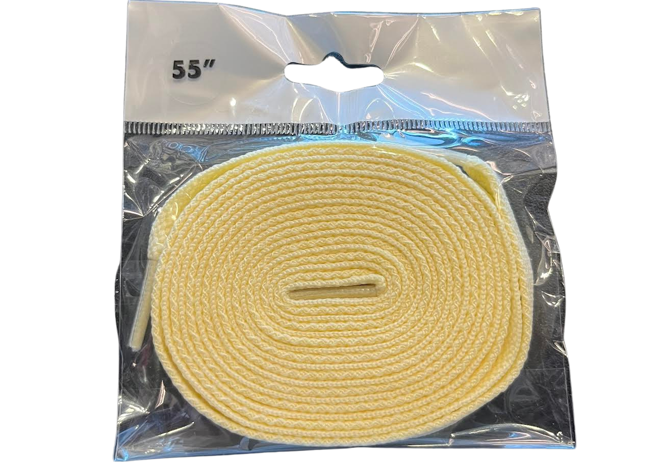 Cream Flat Shoelaces